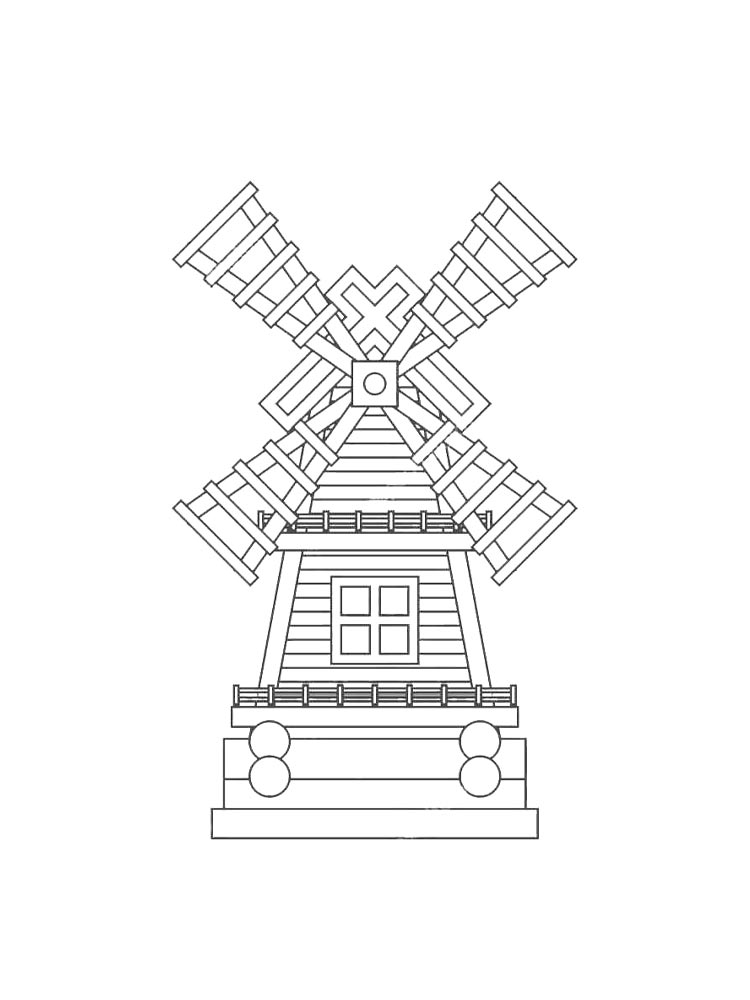 Деревянная мельница