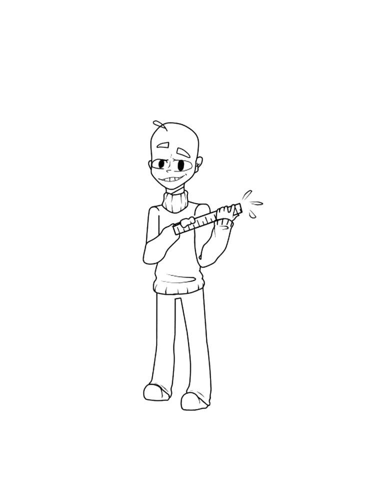 Детская раскраска балди
