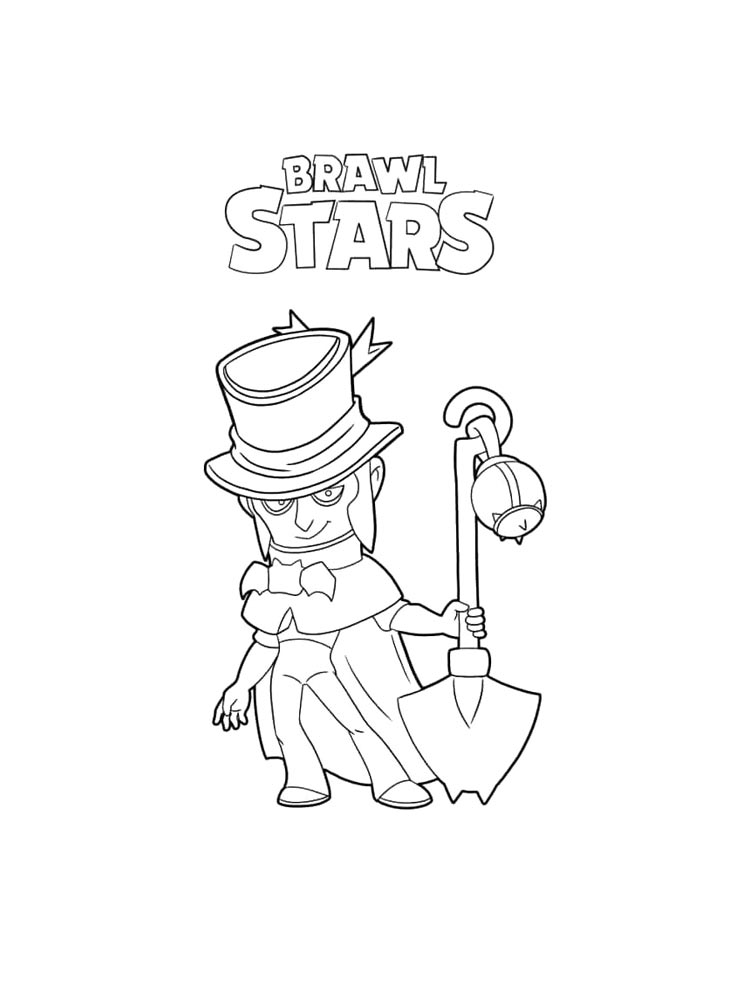 Детская раскраска браво старс (brawl stars) 2