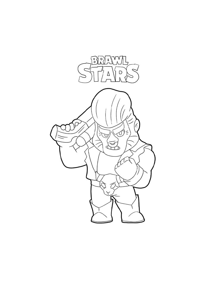 Детская раскраска браво старс (brawl stars)