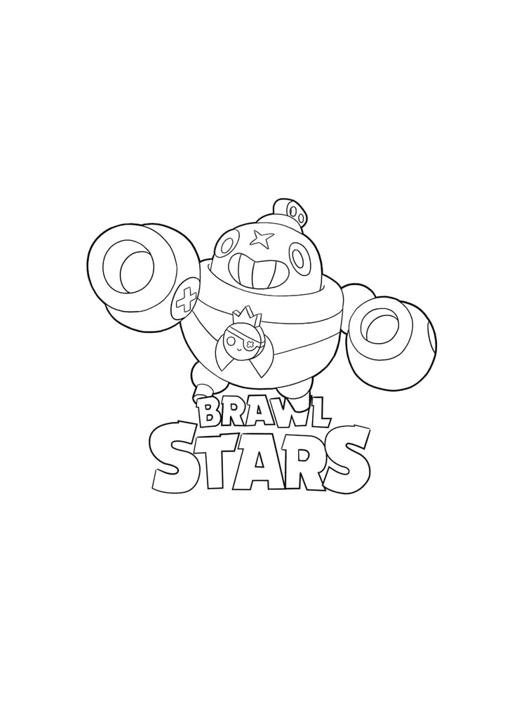 Детская раскраска браво старс (brawl stars) 6
