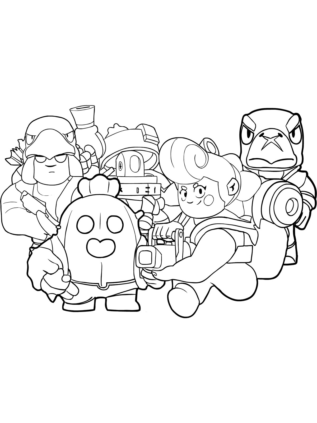 Детская раскраска браво старс (brawl stars) 7