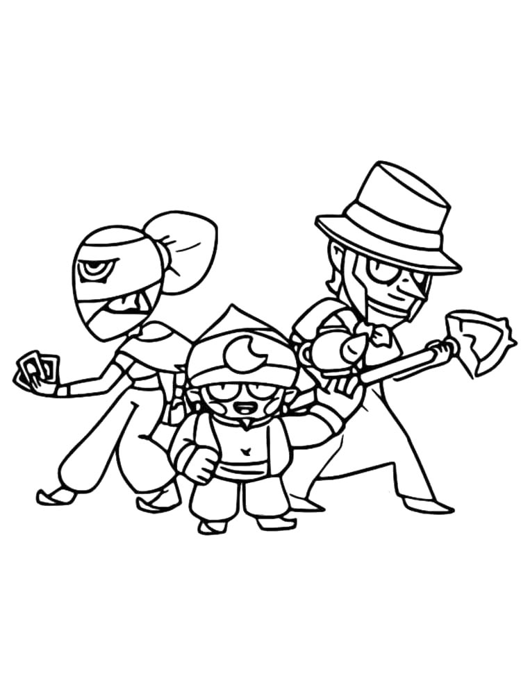 Детская раскраска браво старс (brawl stars) 8