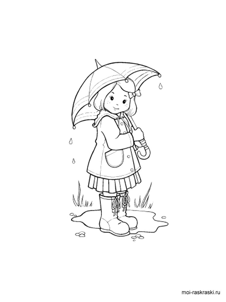 Детская раскраска девочка 6