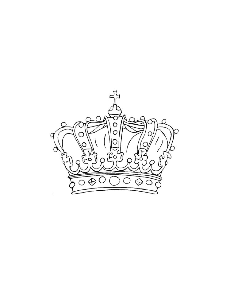 Детская раскраска корона