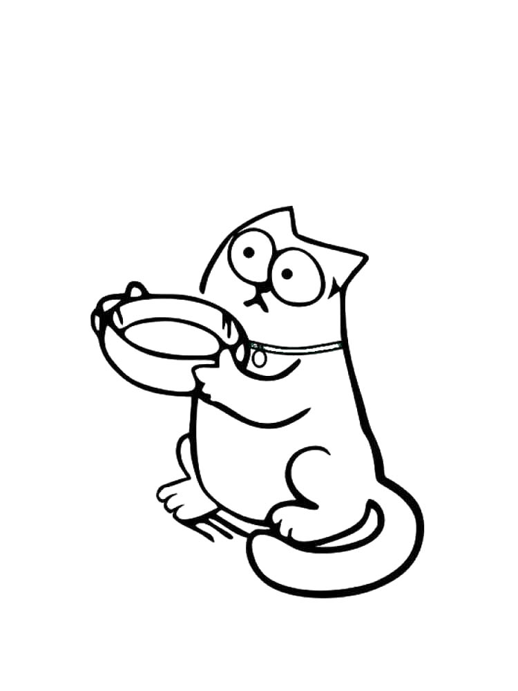 Детская раскраска кот 12