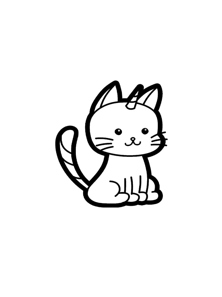 Детская раскраска кот 5