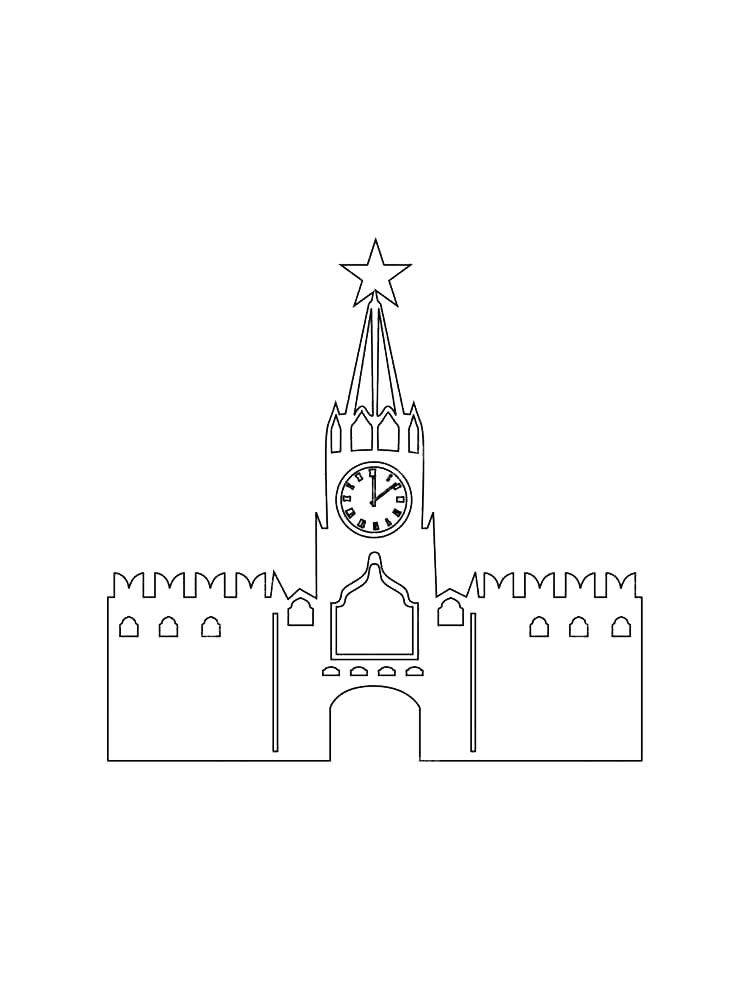 Детская раскраска кремль