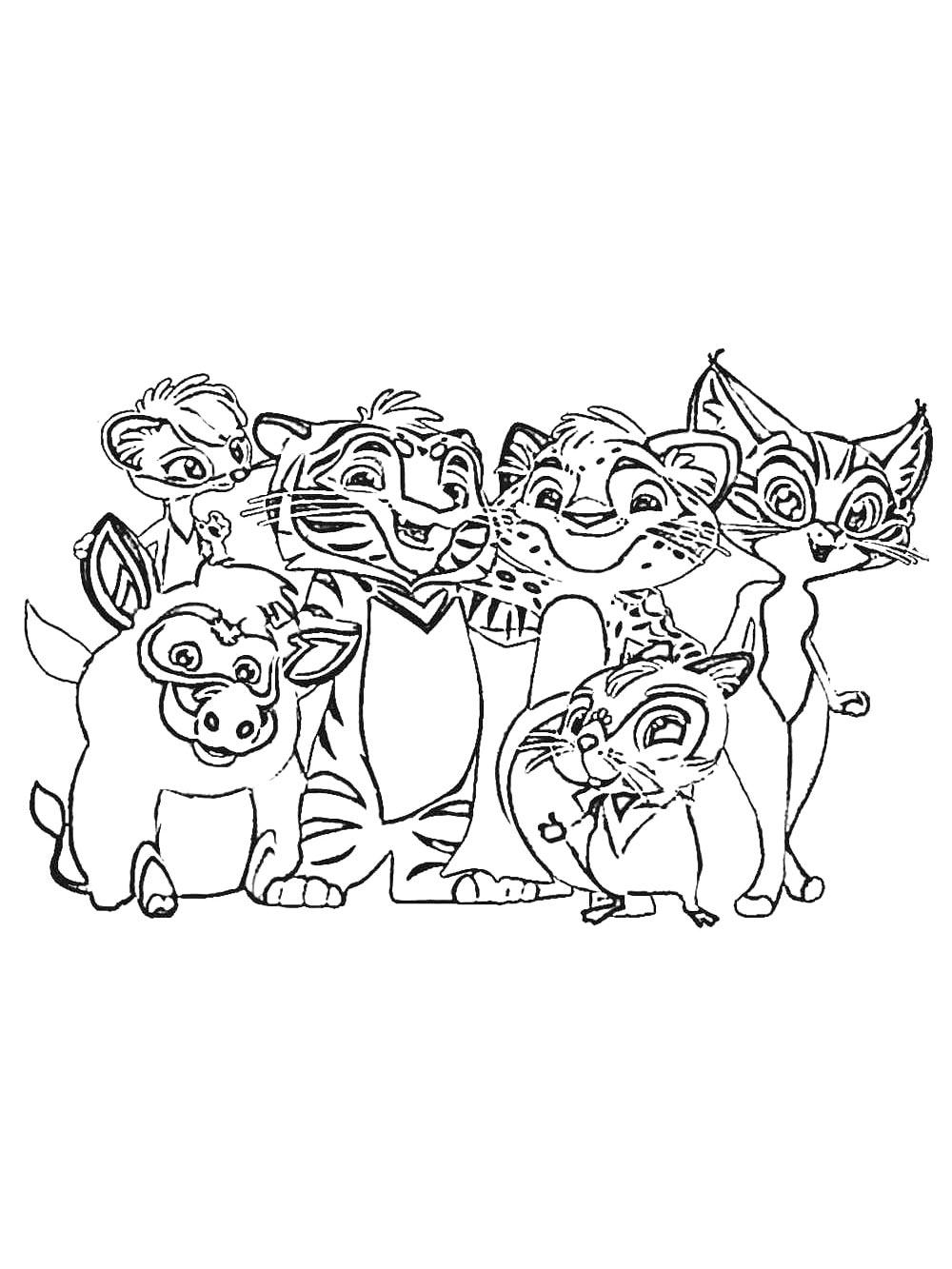 Детская раскраска лео и тиг 2