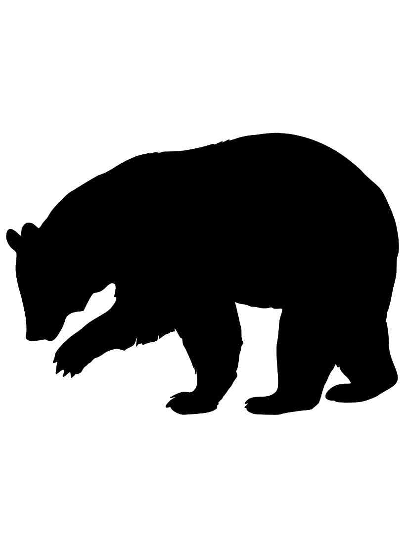 Детская раскраска медведь 3