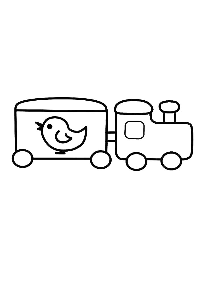 Детская раскраска паровозик