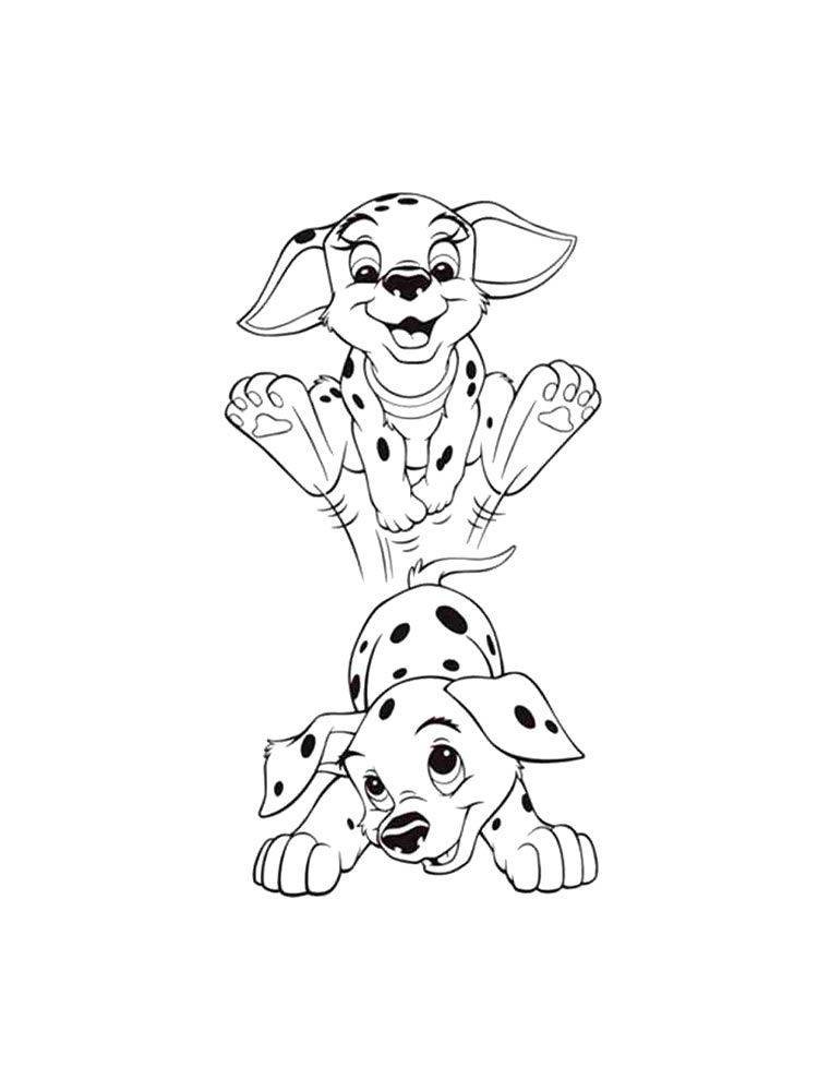 Детская раскраска раскраски 101 далматинец 2
