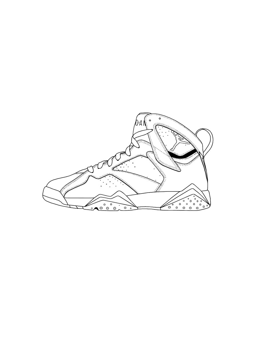 Детская раскраска раскраски air jordan 2
