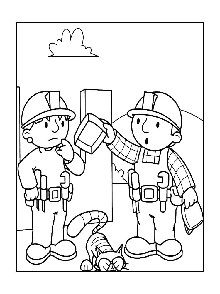 Детская раскраска раскраски боб строитель 4
