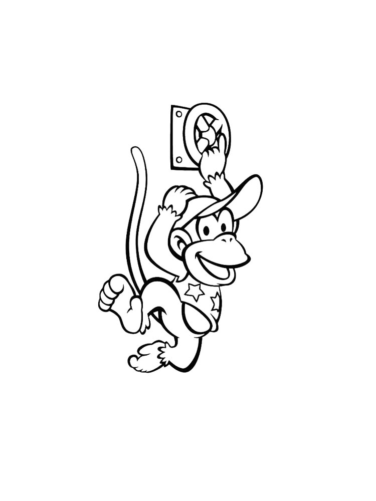 Детская раскраска раскраски diddy kong