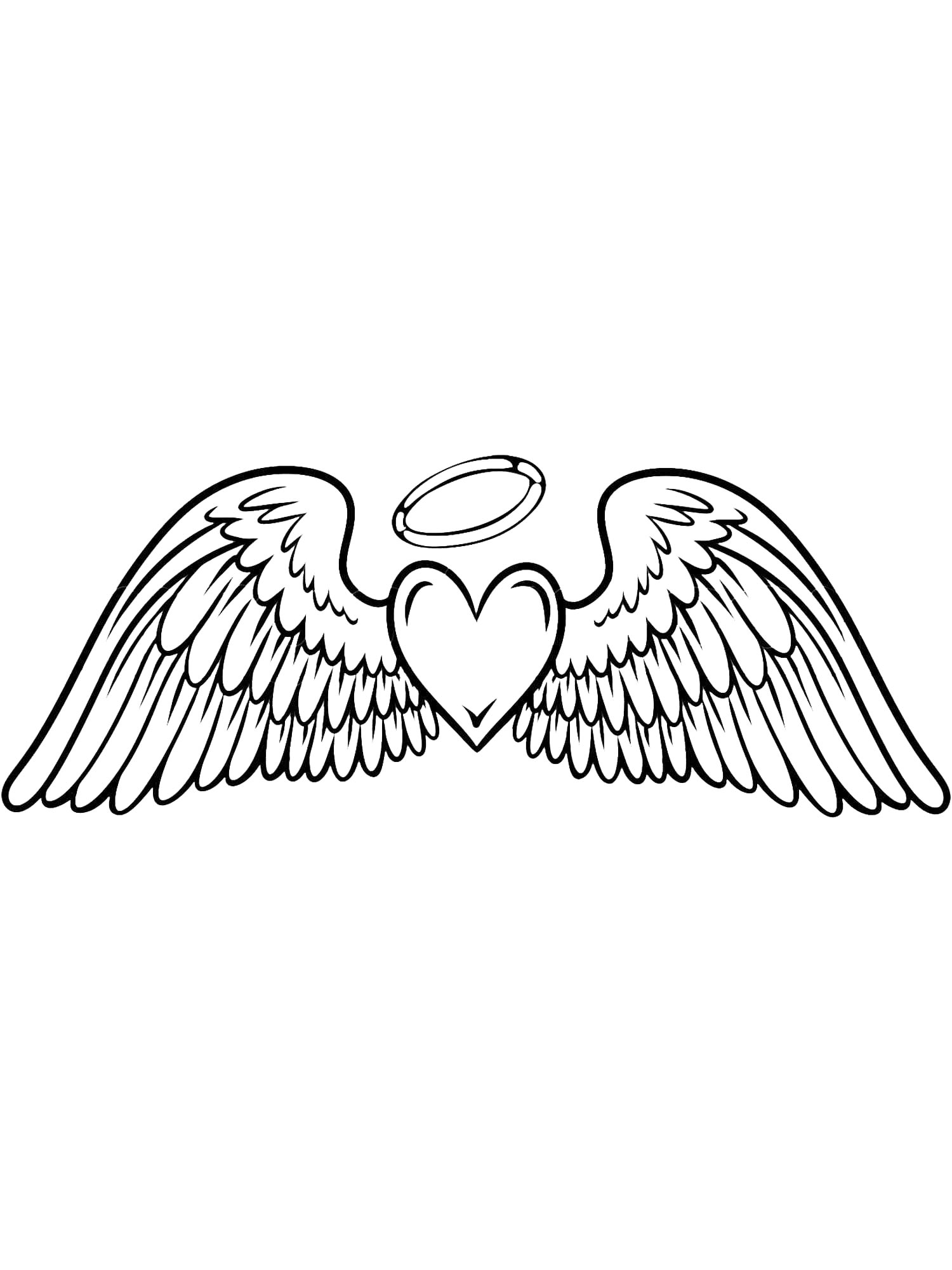 Детская раскраска раскраски крылья ангела