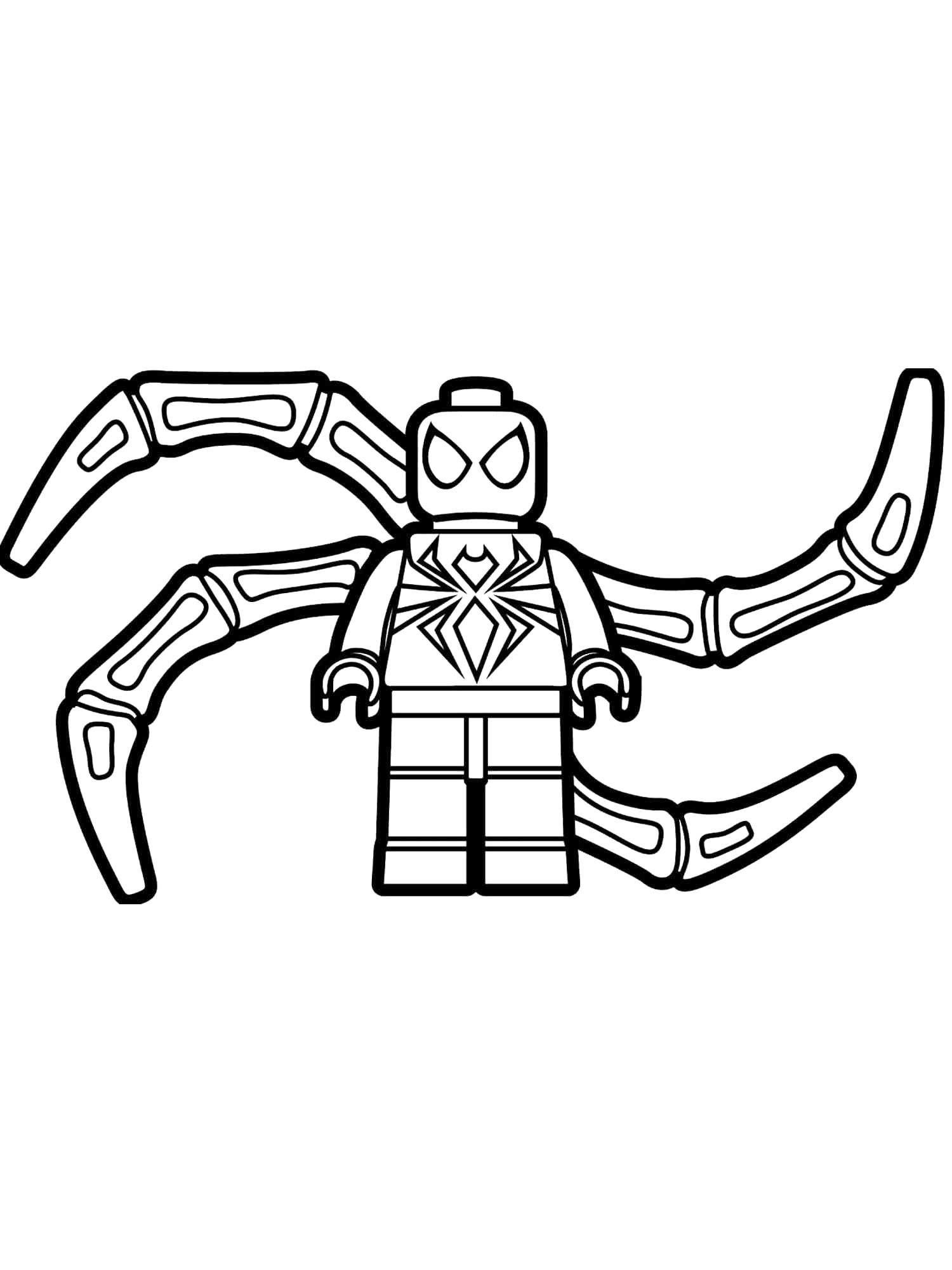 Детская раскраска раскраски lego человек паук 2