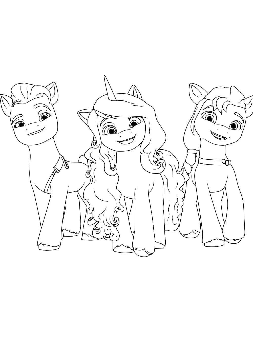 Детская раскраска раскраски my little pony: новое поколение