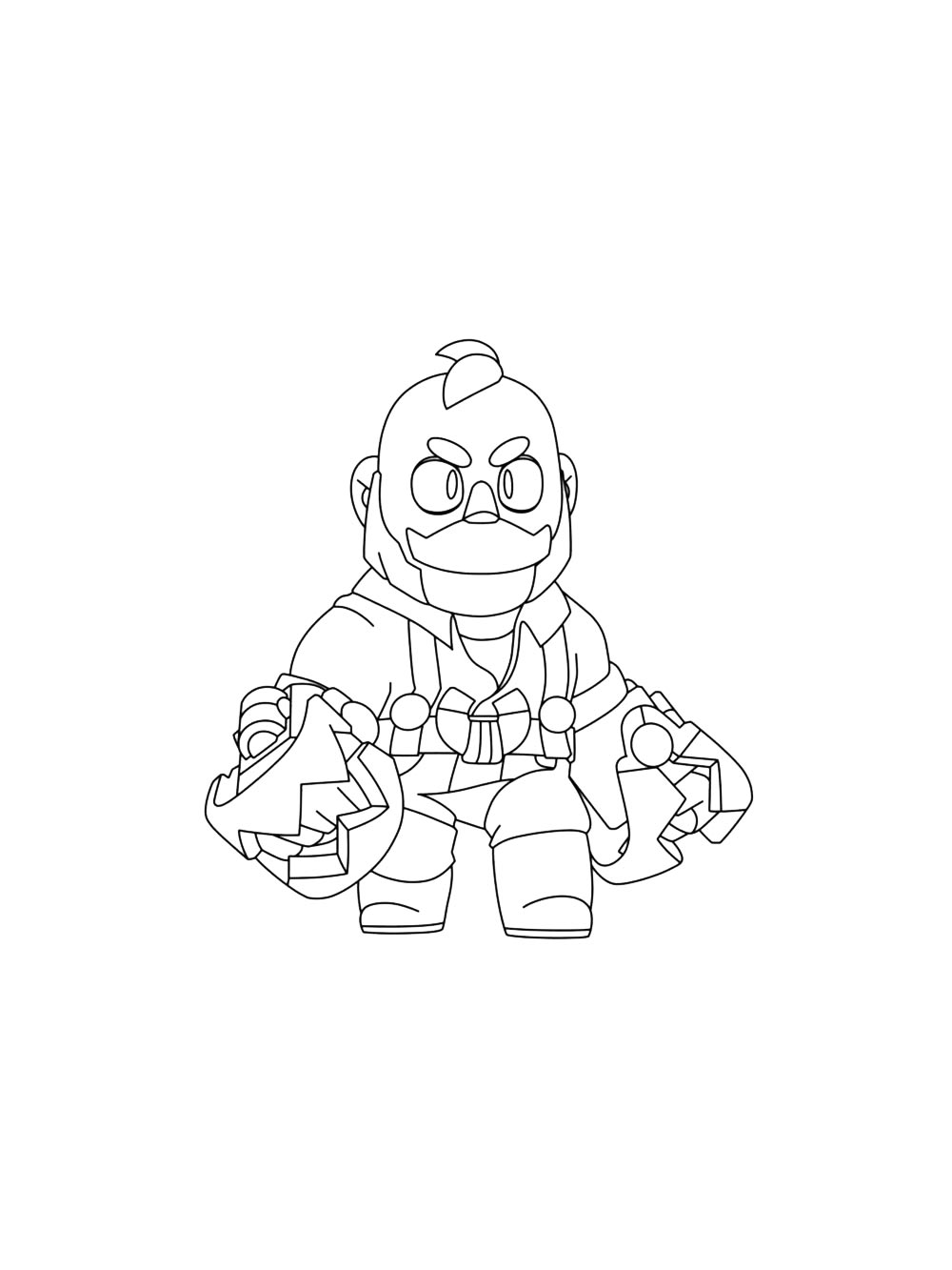 Детская раскраска раскраски сэм бравл старс