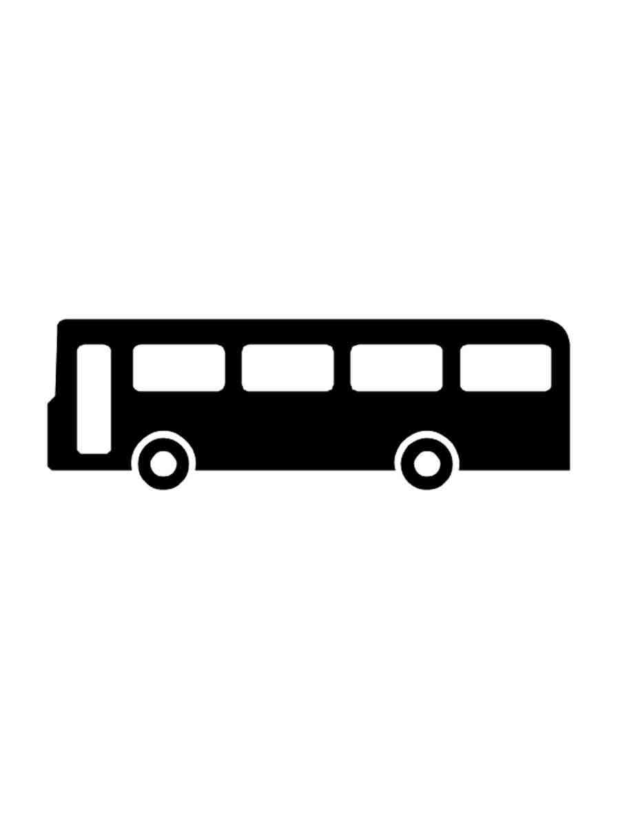 Детская раскраска трафареты автобуса 2