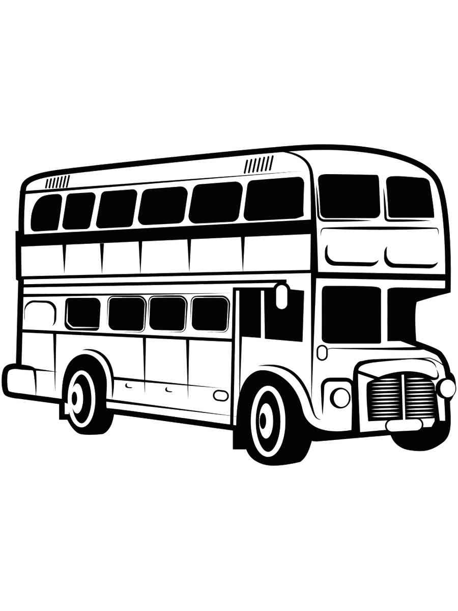 Детская раскраска трафареты автобуса