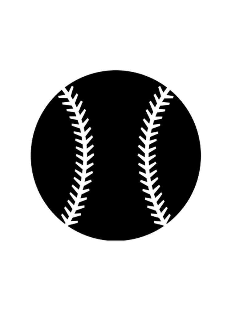 Детская раскраска трафареты бейсбол