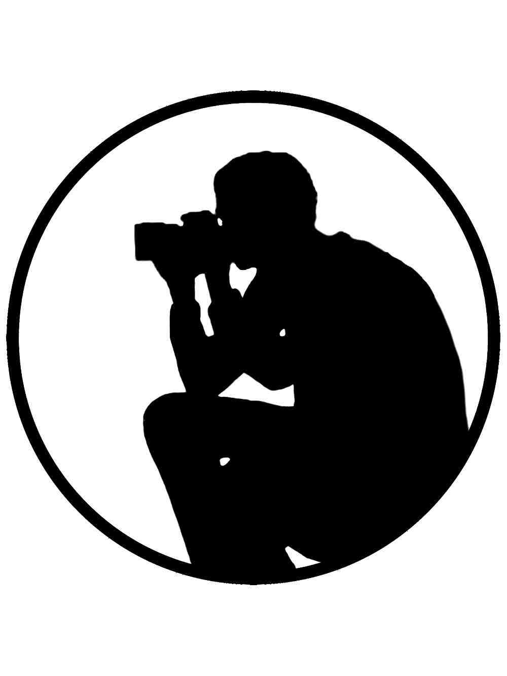 Детская раскраска трафареты фотографа