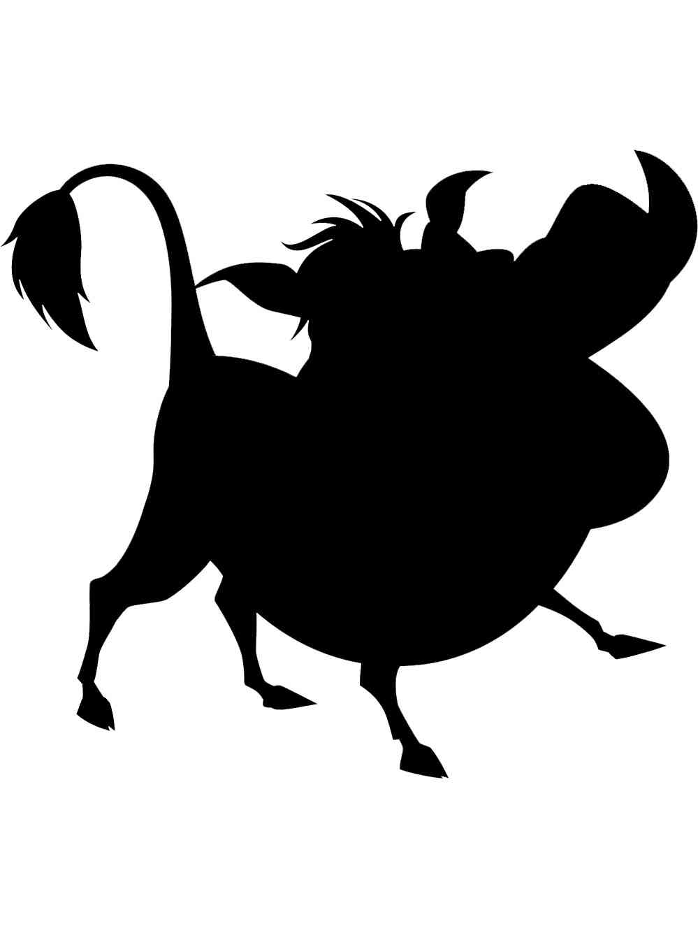 Детская раскраска трафареты кабана