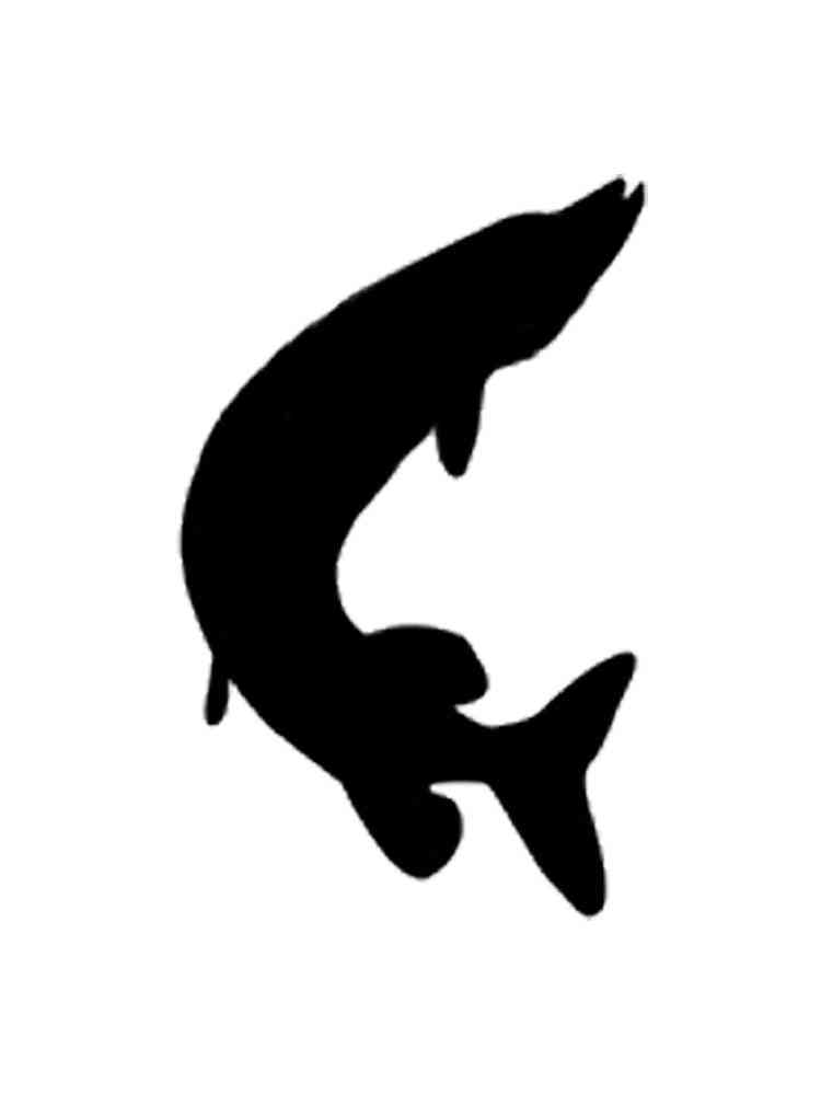 Детская раскраска трафареты щуки