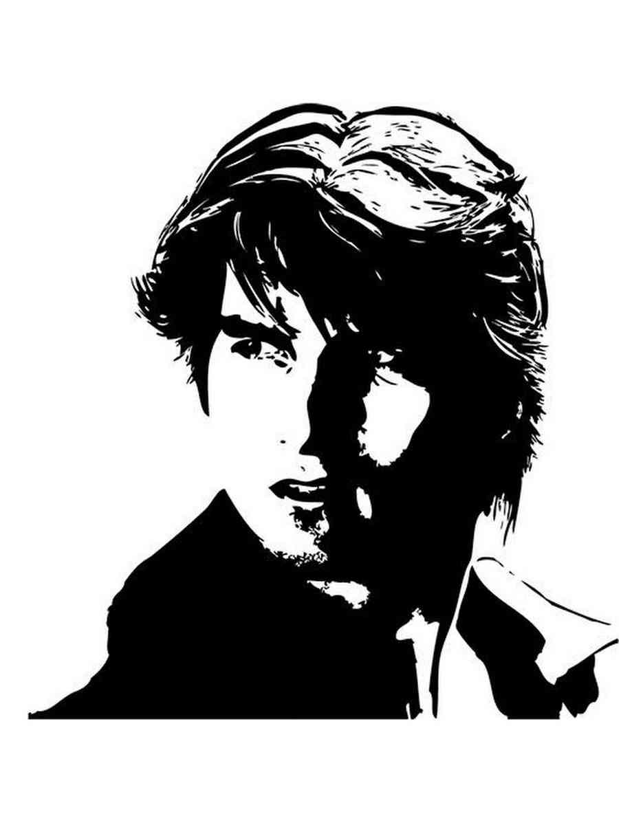 Детская раскраска трафареты тома круза