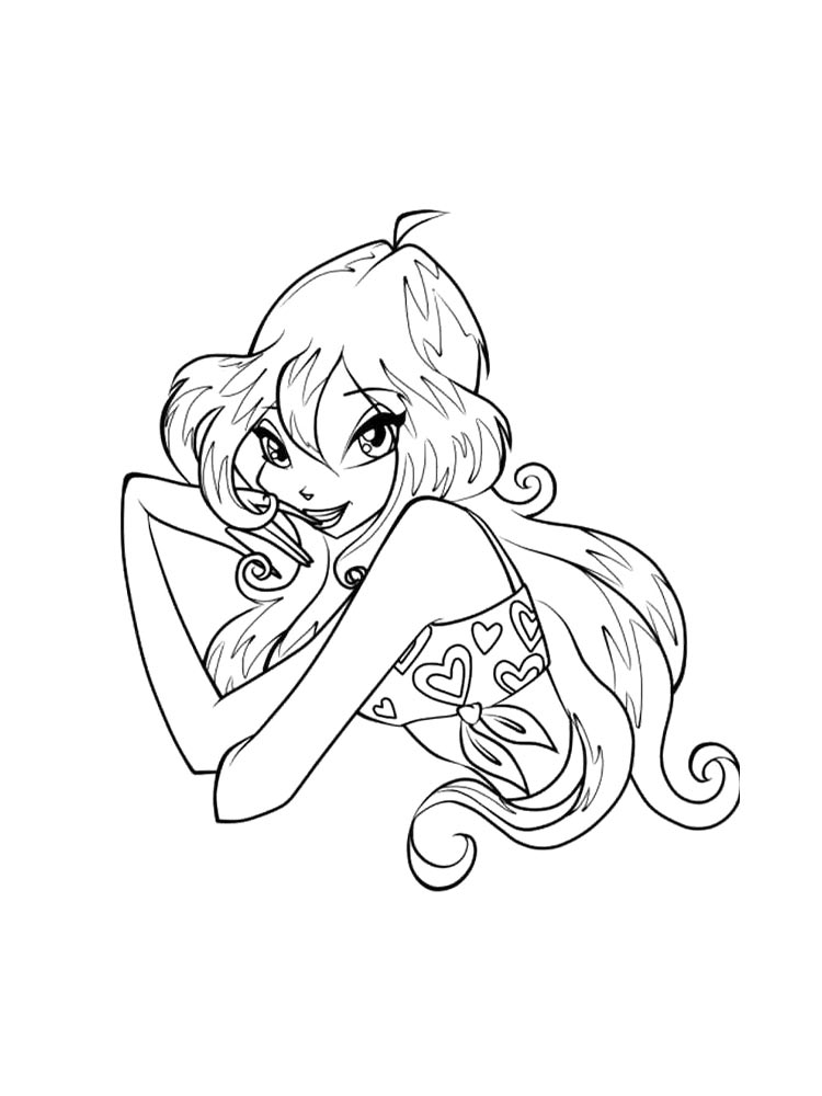 Детская раскраска винкс (winx) 14