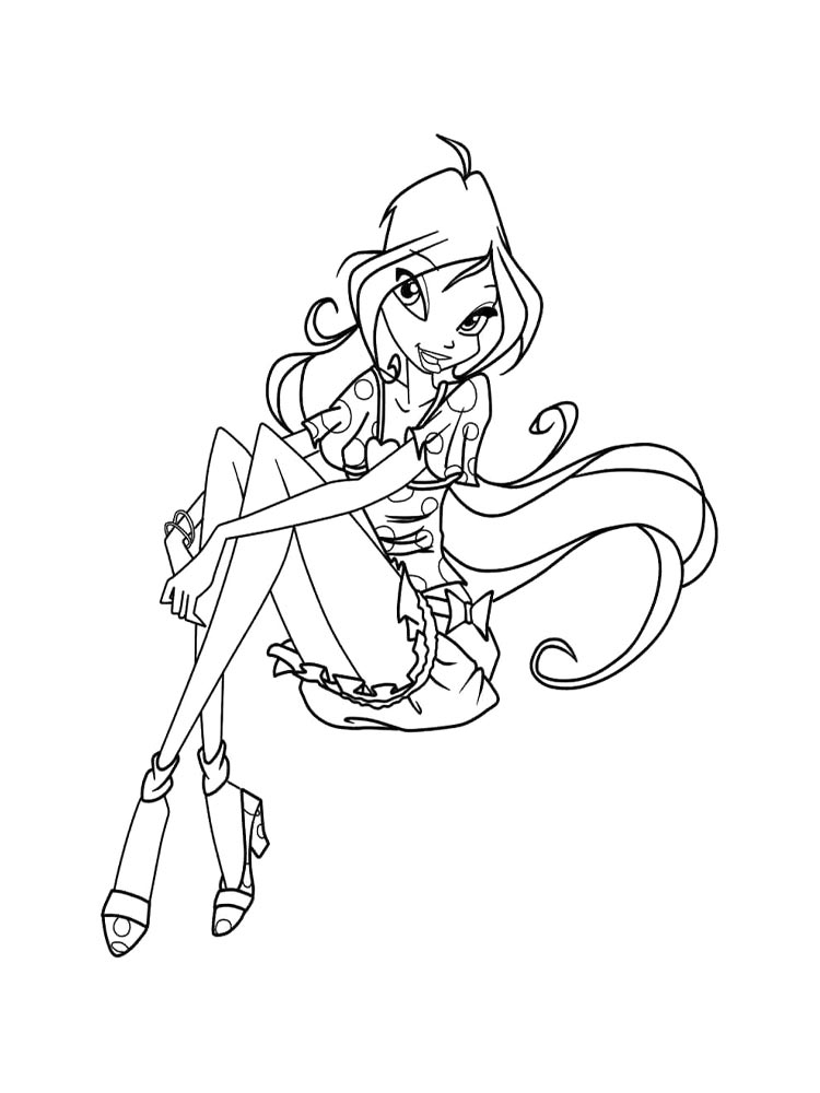 Детская раскраска винкс (winx) 15