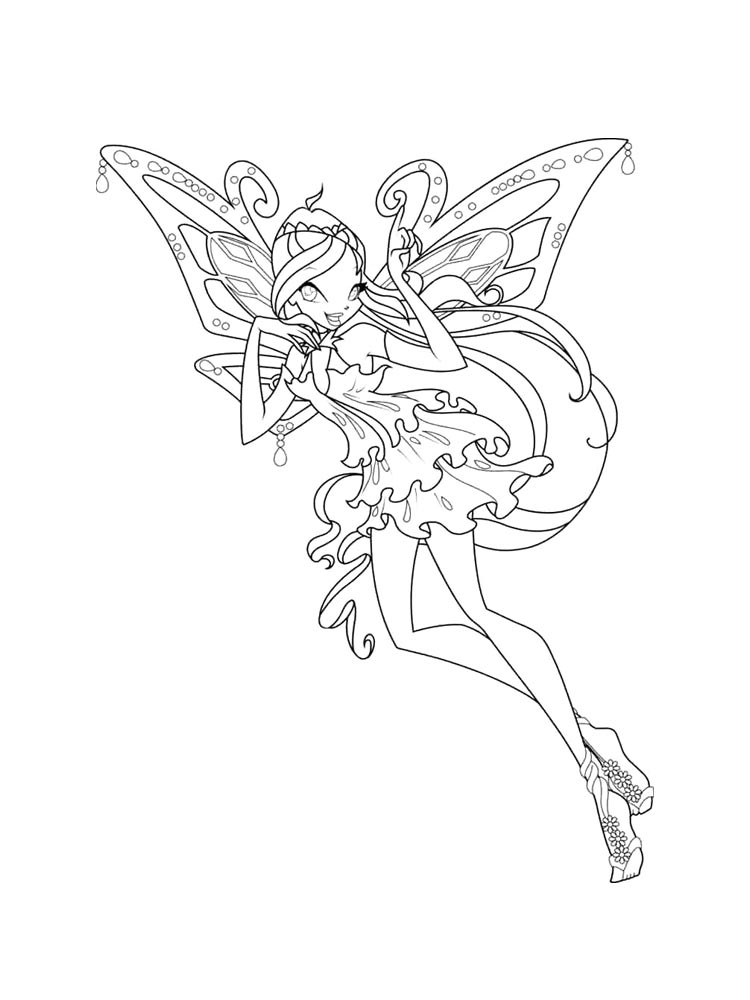 Детская раскраска винкс (winx) 17