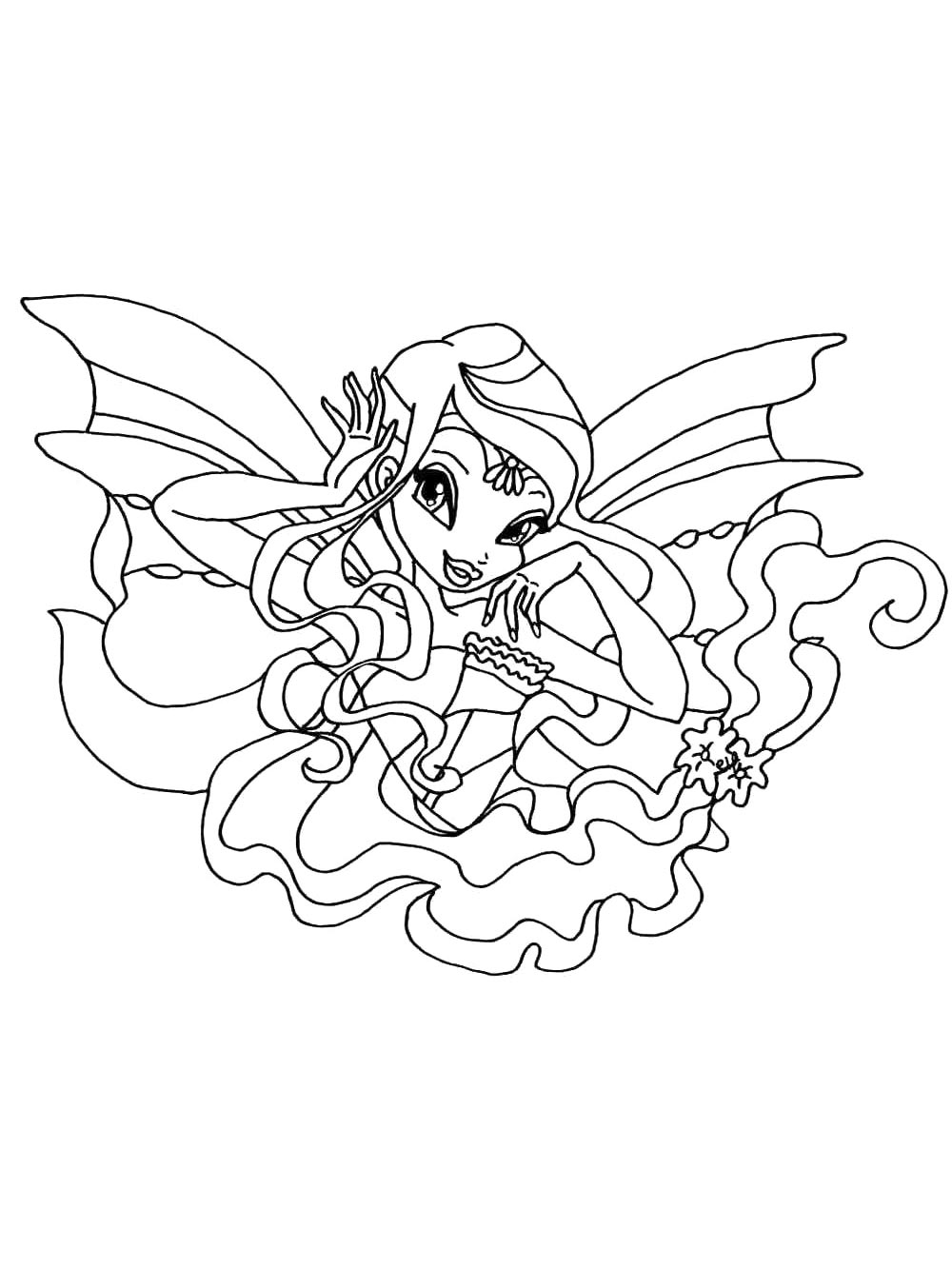 Детская раскраска винкс (winx) 24