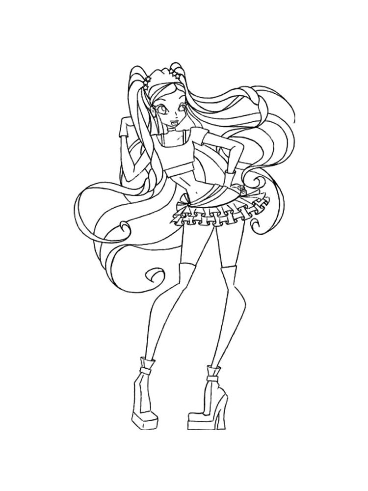 Детская раскраска винкс (winx) 30