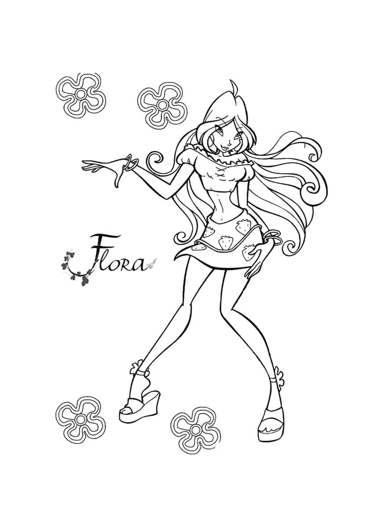 Детская раскраска винкс (winx) 34