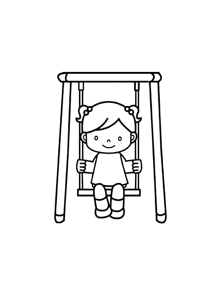 Девочка качается