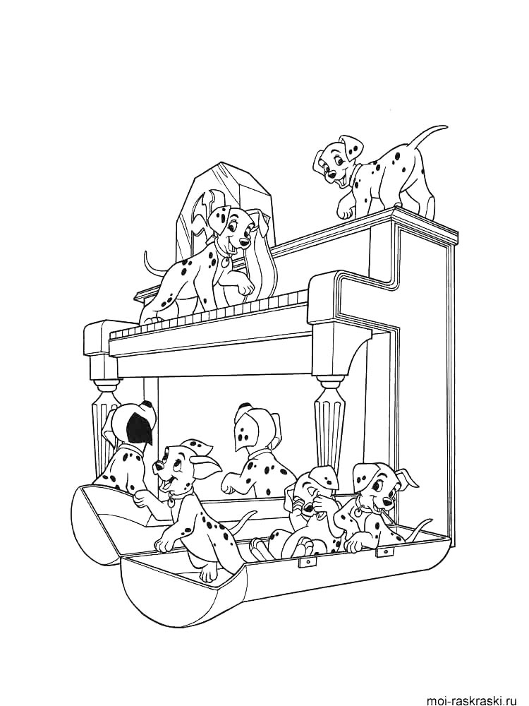 Дисней черно-белая раскраска 12