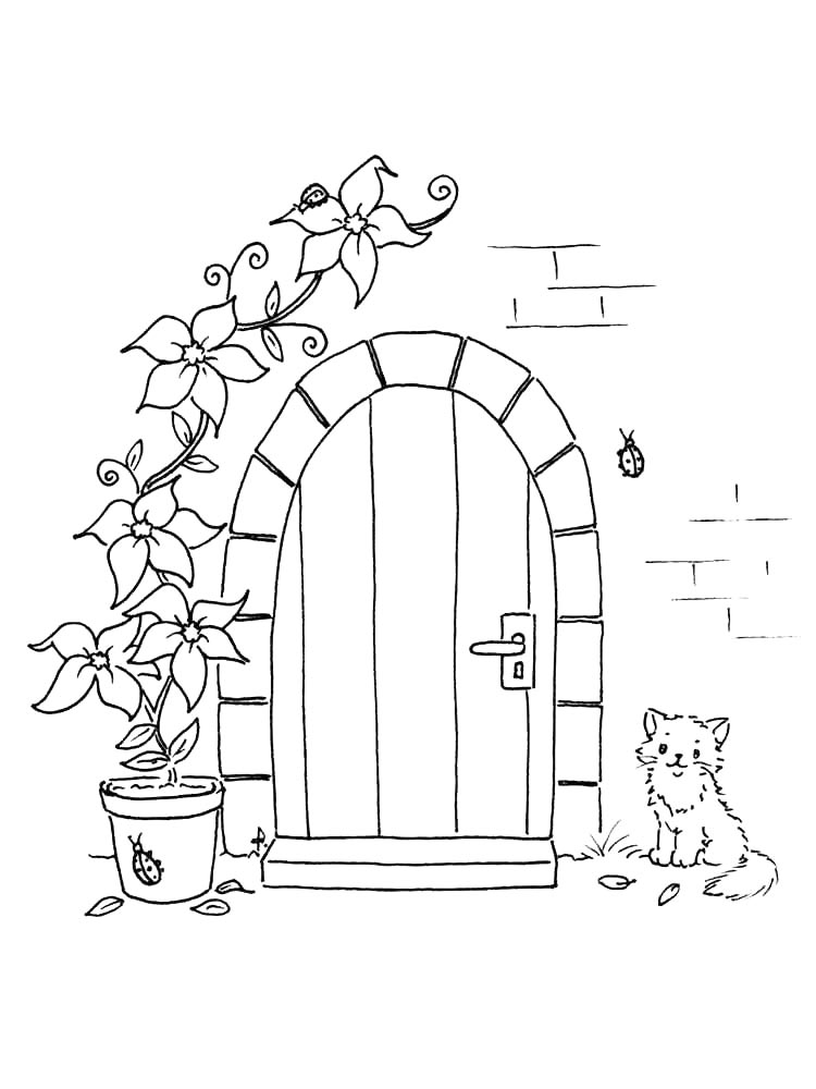 Дверь и кошечка