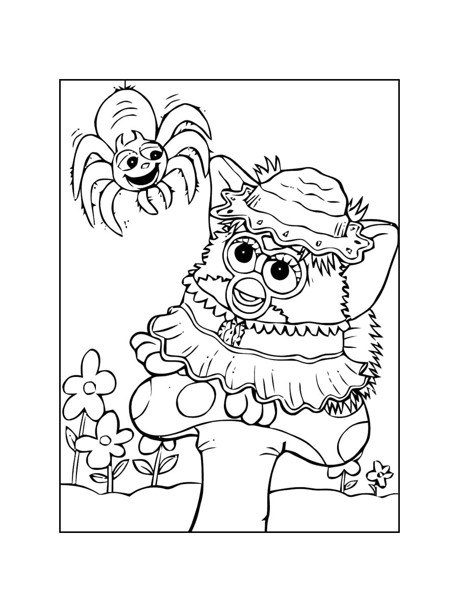 Ферби картинка для раскрашивания