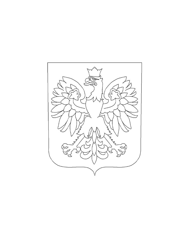 Герб черно-белая раскраска 2