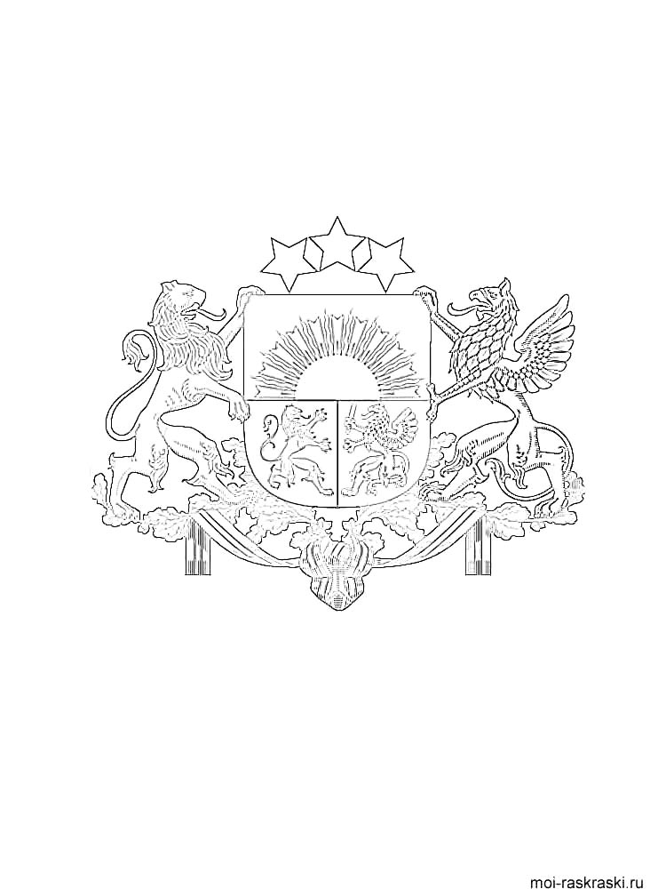 Герб для раскрашивания 3