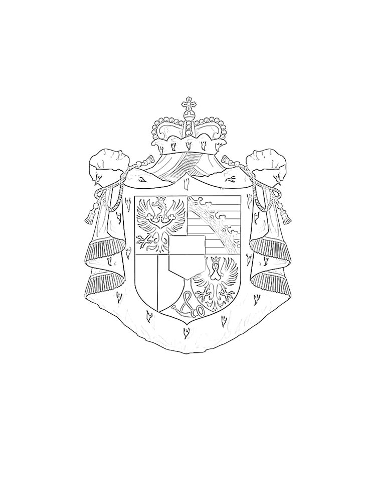 Герб раскраска для детей 2