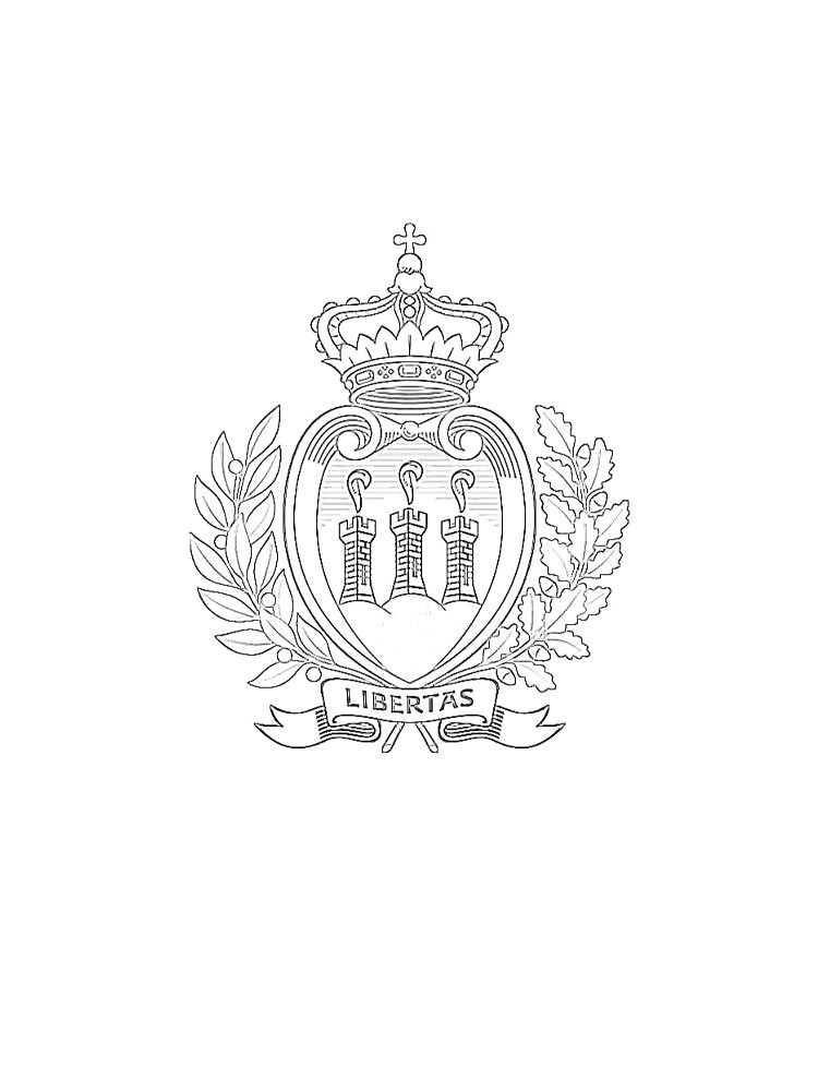 Герб раскраска для детей 3