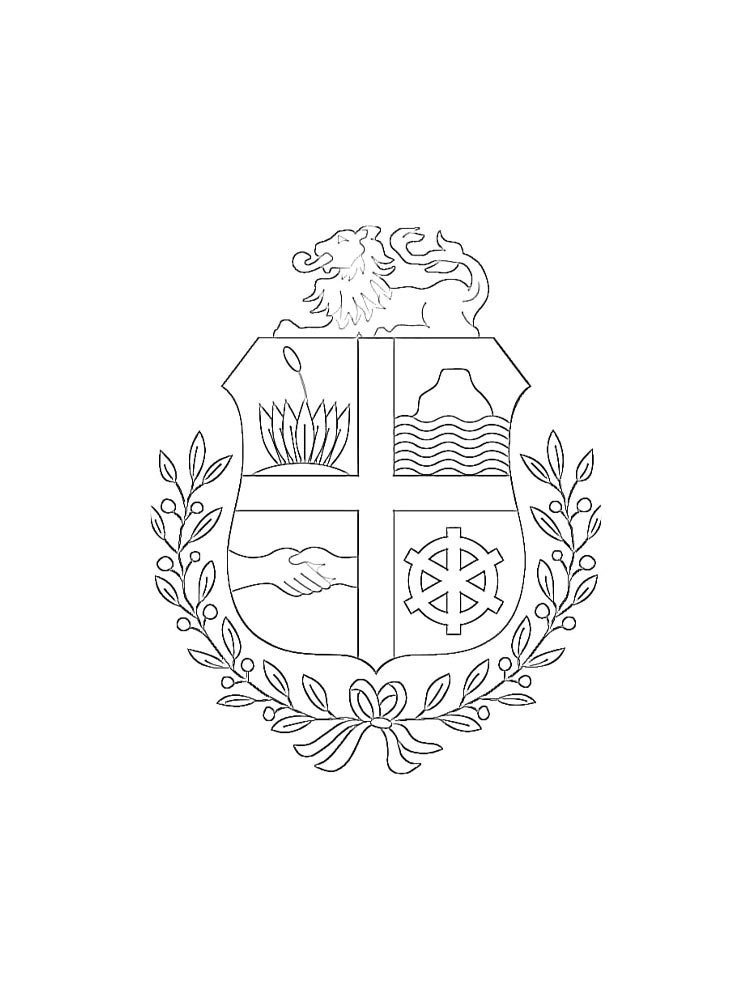 Герб рисунок для раскрашивания 4
