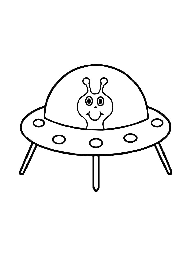 Инопланетянин на летающей тарелке