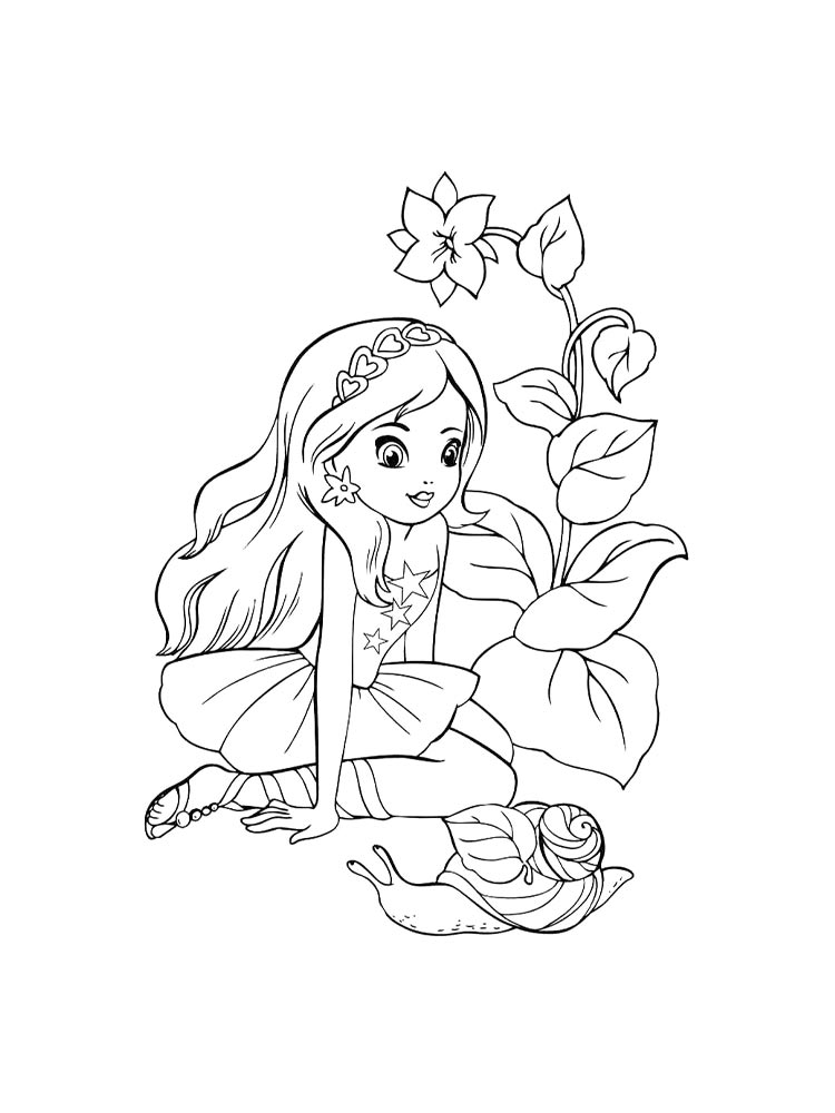 Картинка девочка раскраска