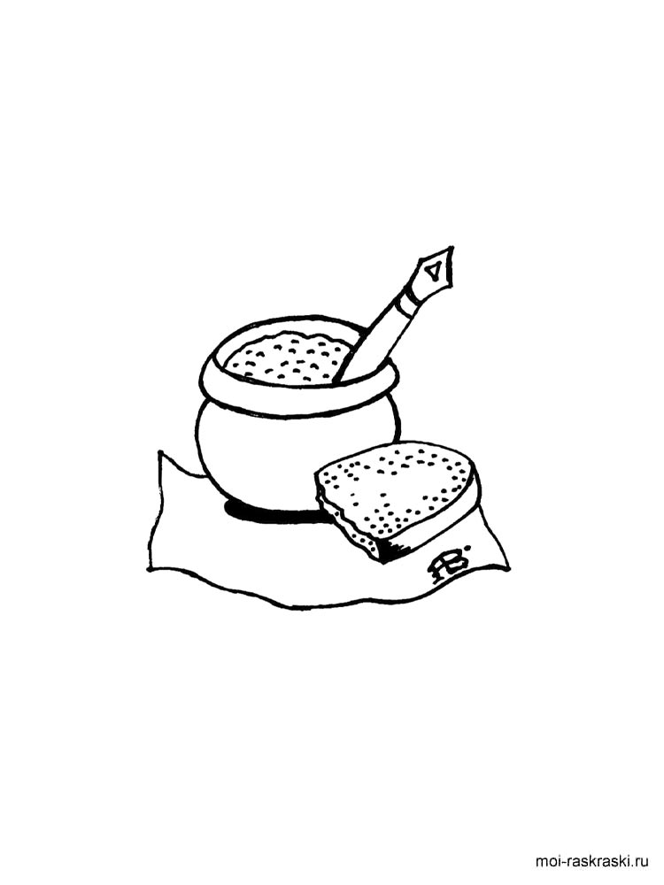 Картинка еда раскраска 2
