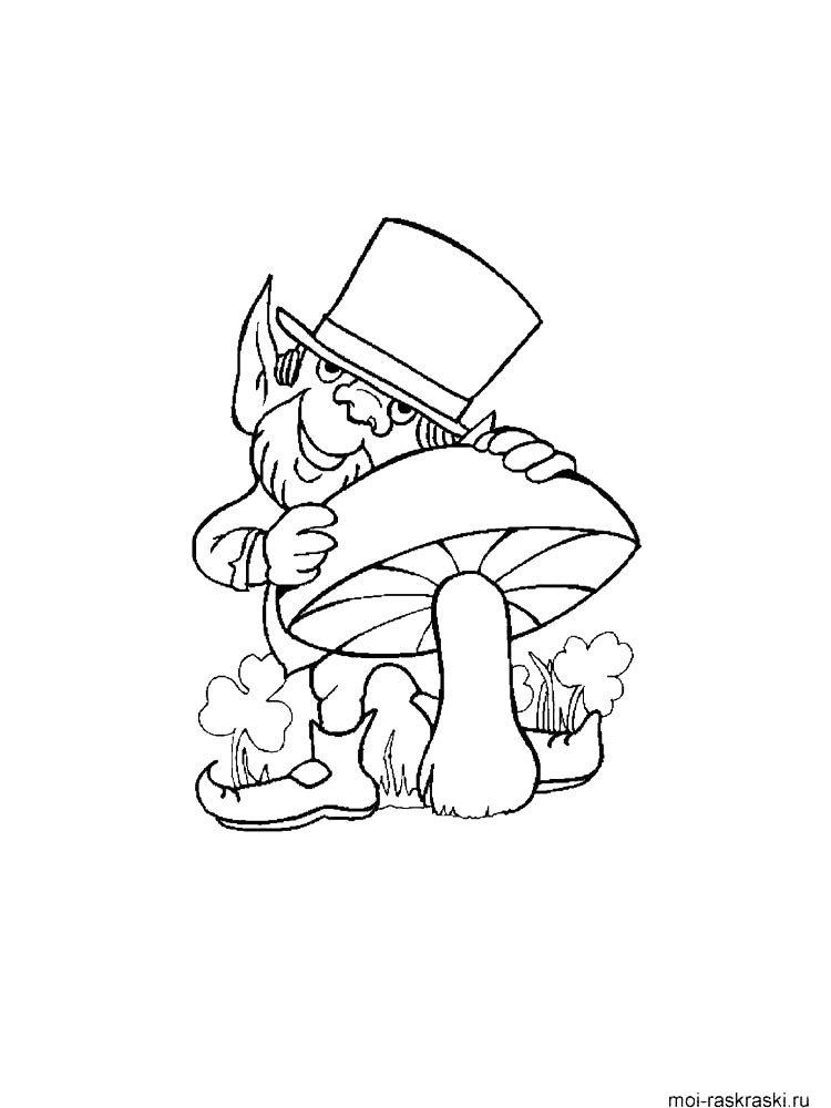 Картинка гриб раскраска 2