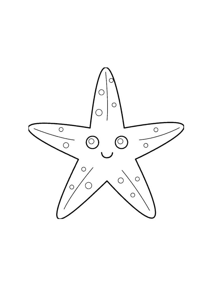 Картинка морская звезда раскраска